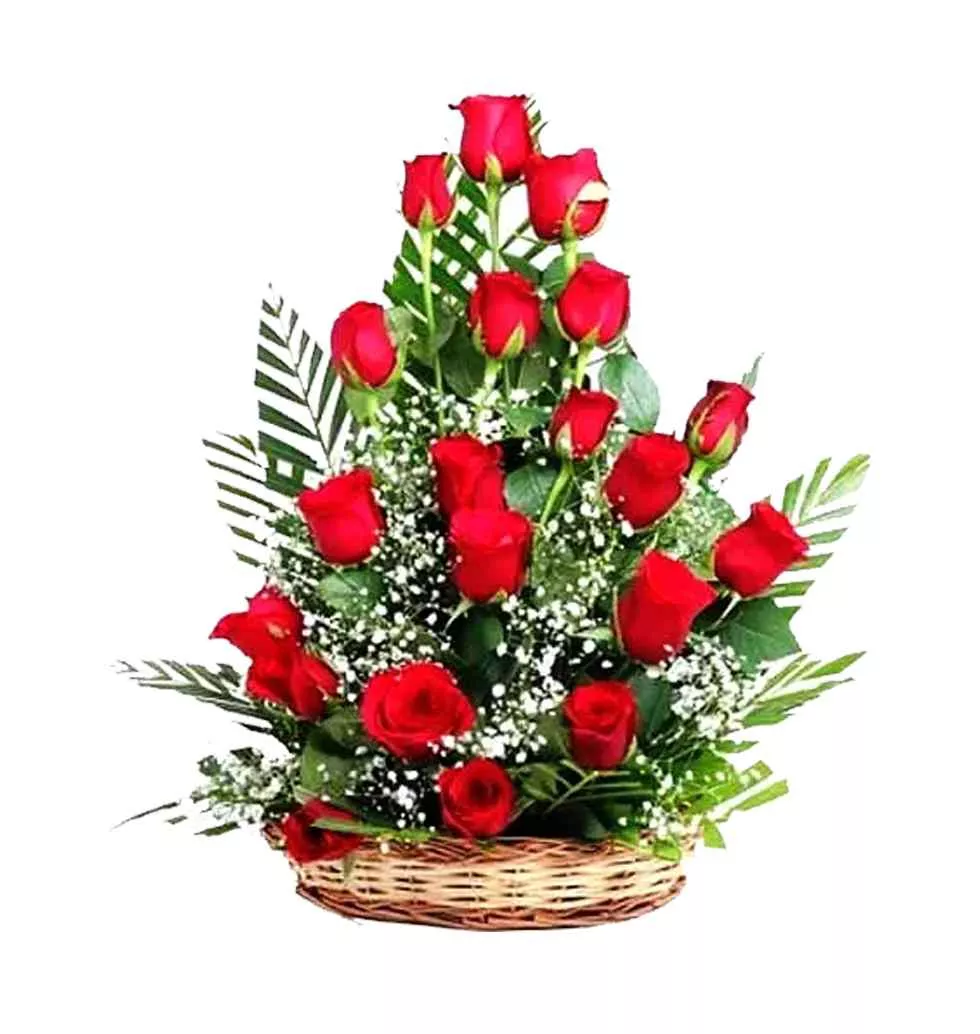 Radiant Red Romance Basket